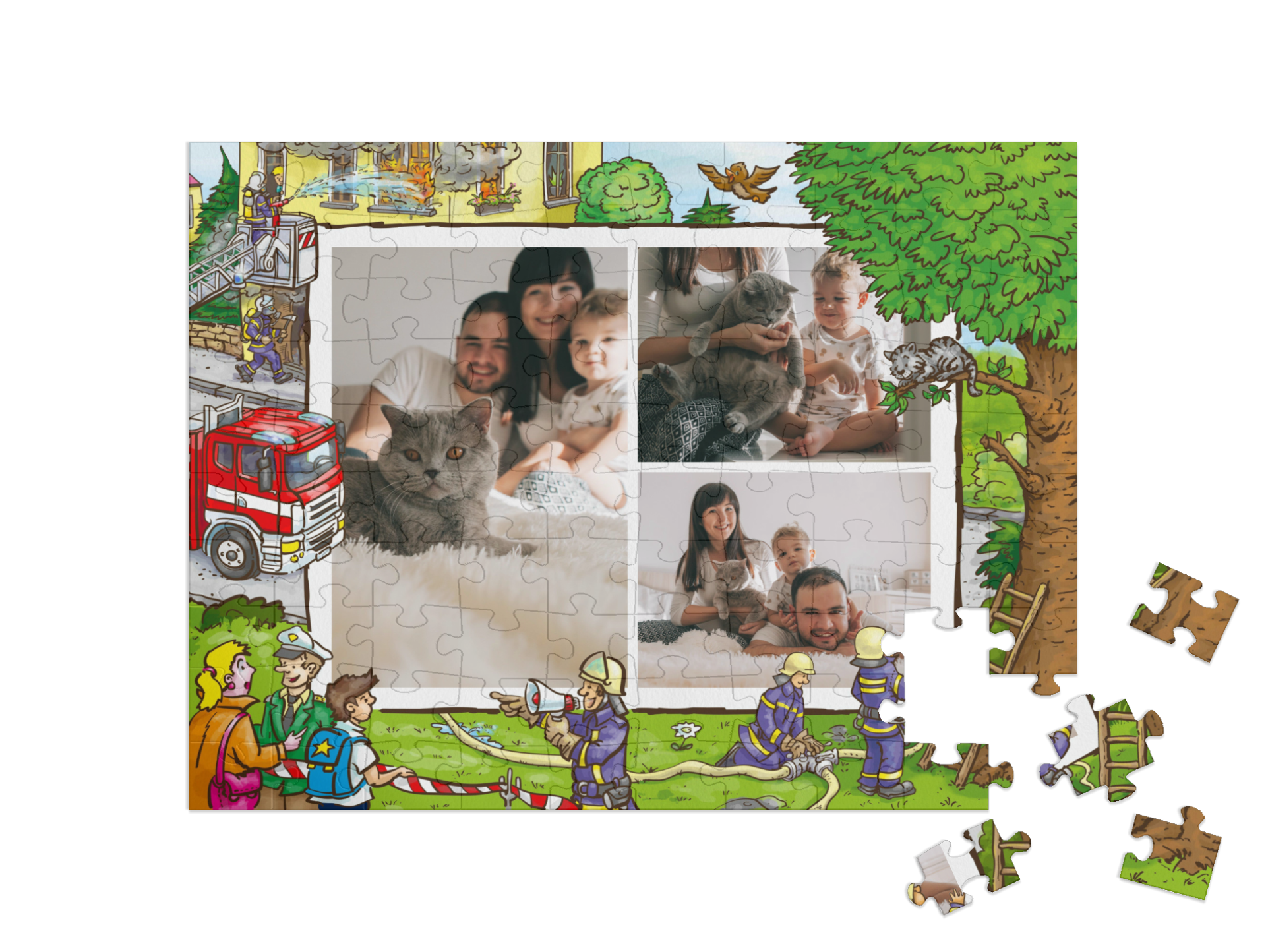 Helping landscape collage
