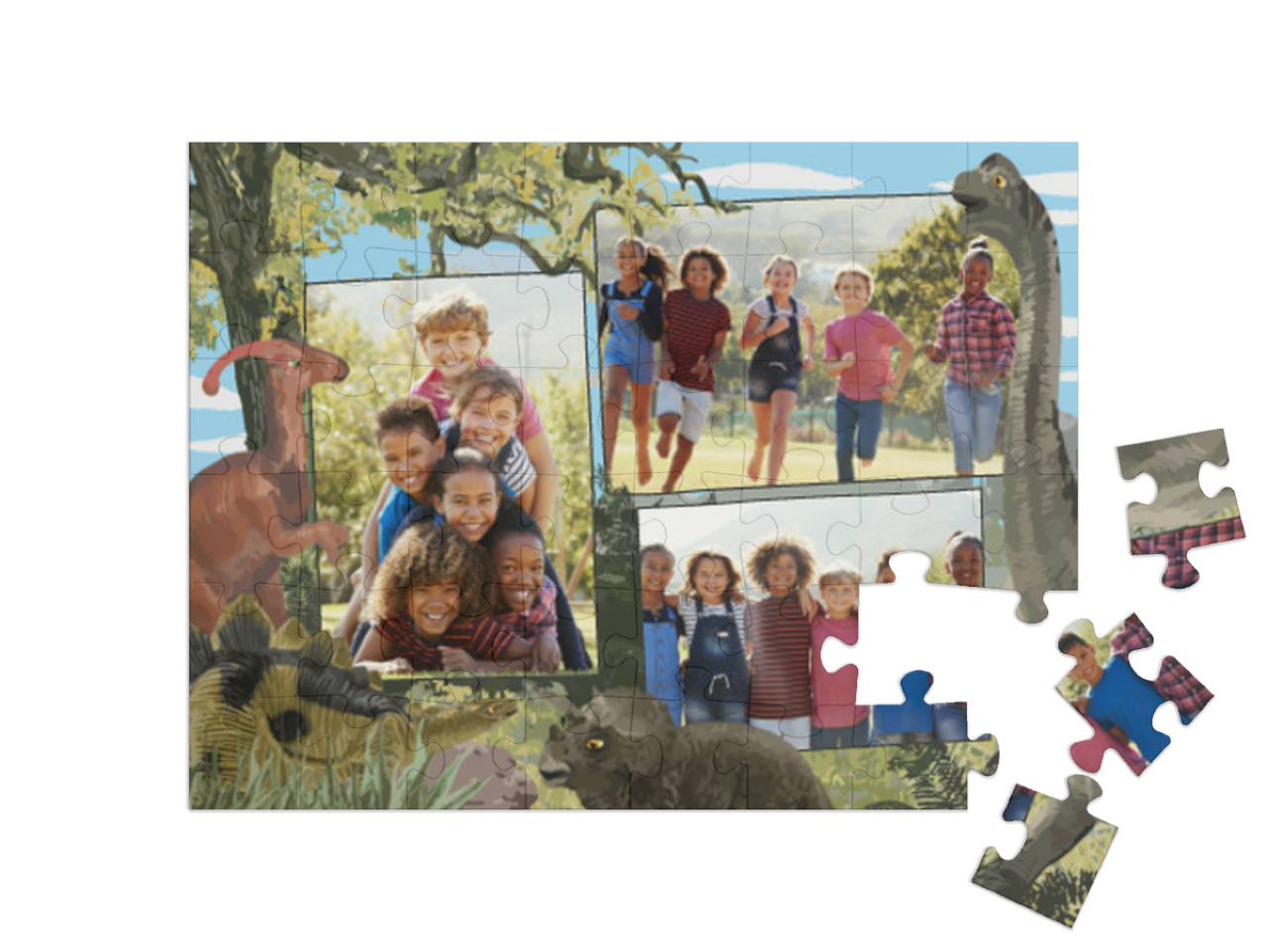 Adventure landscape collage