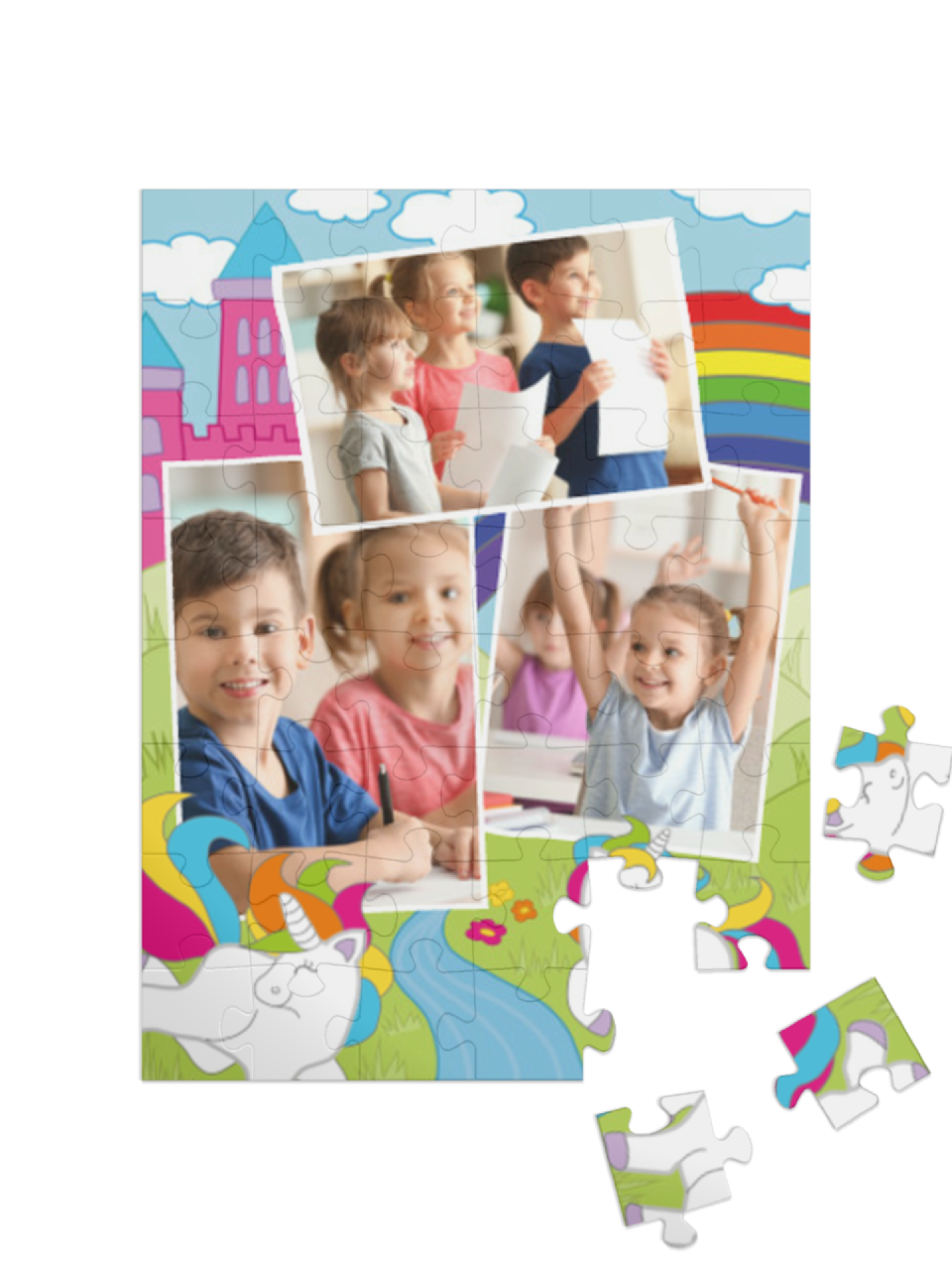 Rainbowland portrait collage