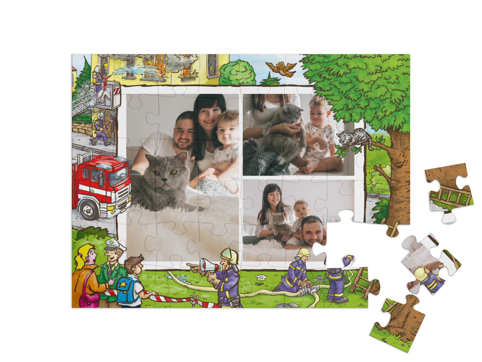 Helping landscape collage