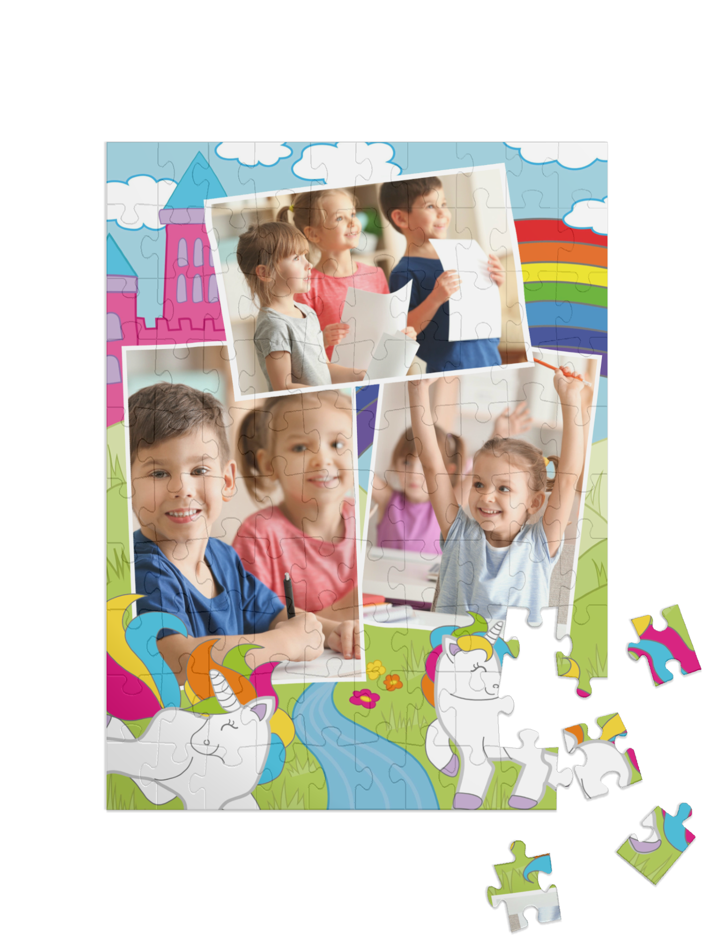 Rainbowland portrait collage
